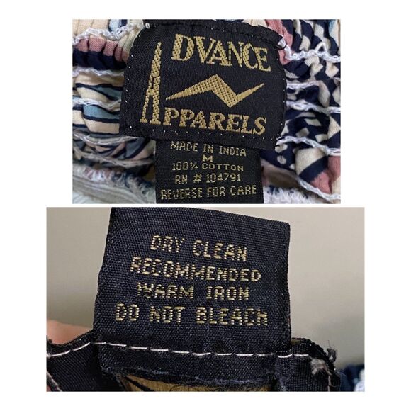 Vtg maxi sundress Halter neck fit and flare cotton boho gypsy cottage core M - Picture 9 of 12